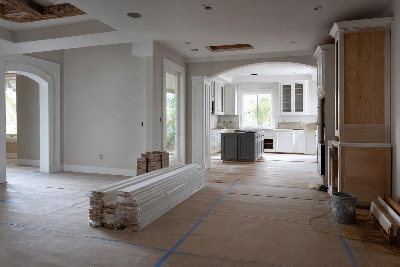 Florida residential interior renovation in progress