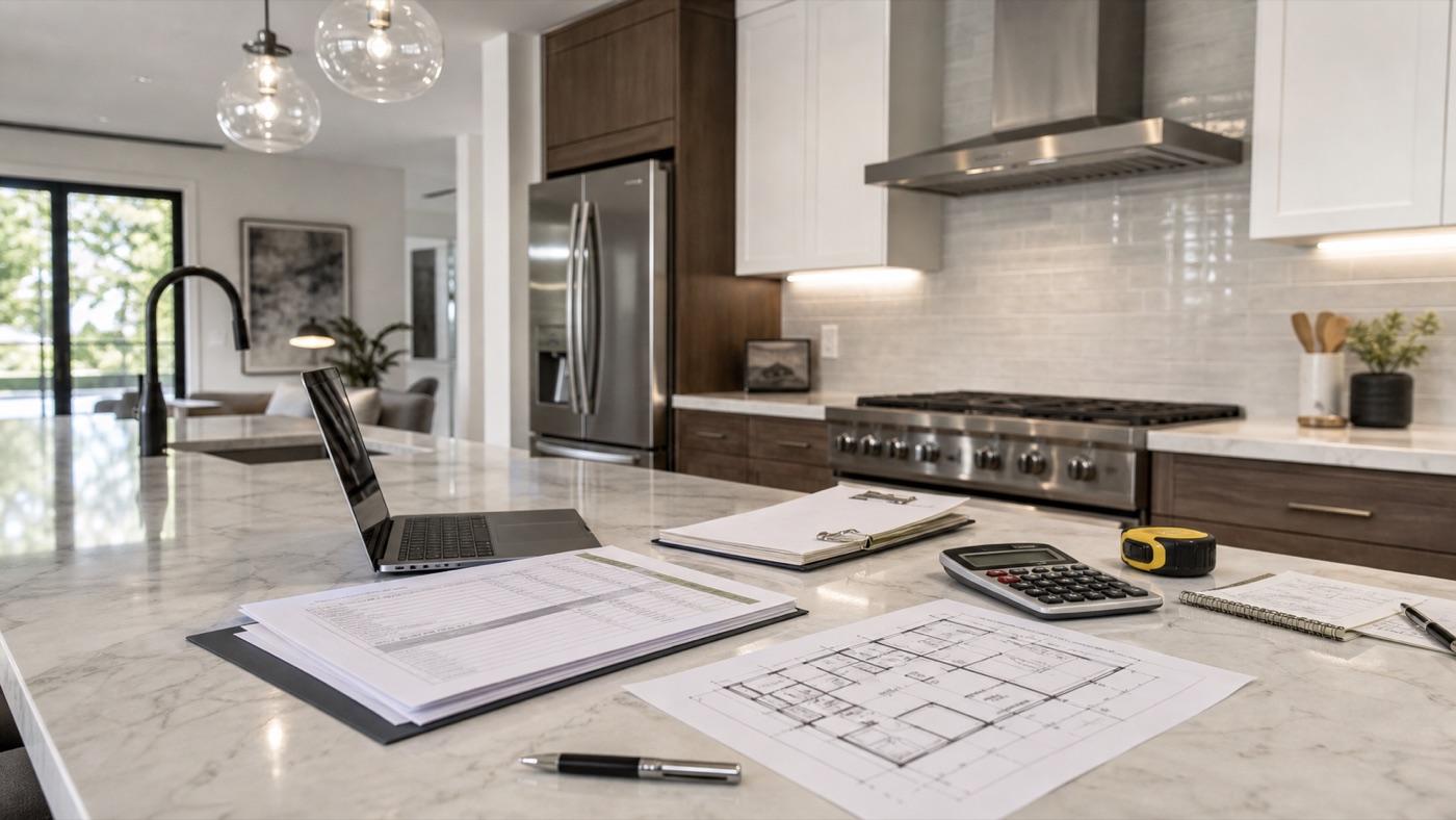 Renovated rental property interior used in fix and flip financing planning