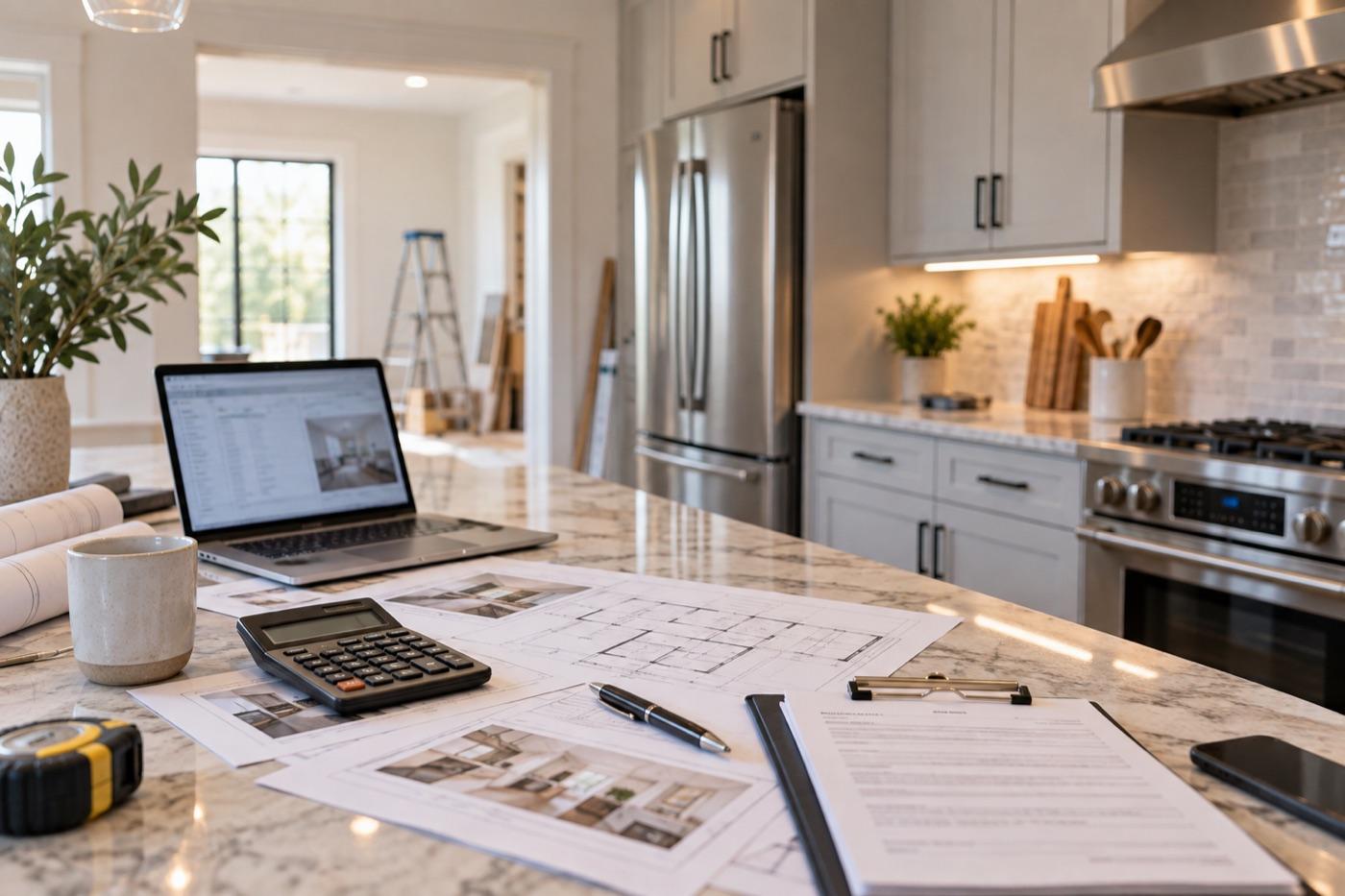 Renovated rental property interior used in bridge loan documents planning