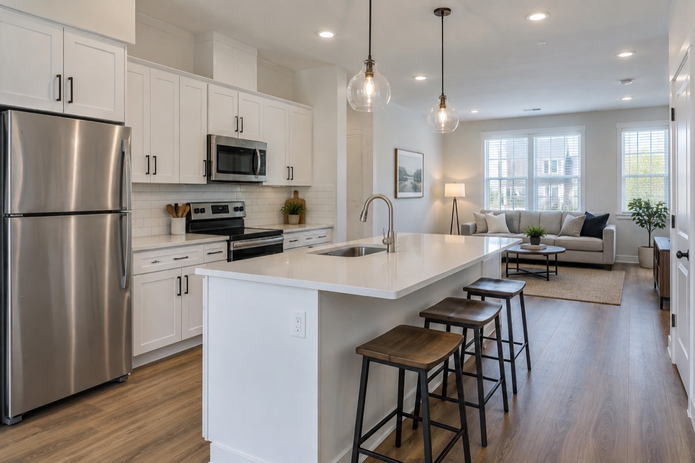 Renovated rental property interior used in dscr loan credit score planning